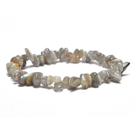 Labradorit gömbölyített karkötő