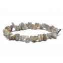 Labradorit, szürke gömbölyített karkötő