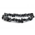 Hópehely obszidián szemcse karkötő