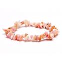 Rózsaopál szemcse ásvány karkötő